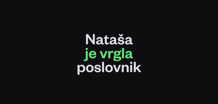 Nataša je vrgla poslovnik