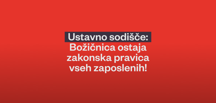 Božičnica še naprej ostaja pravica vseh zaposlenih!
